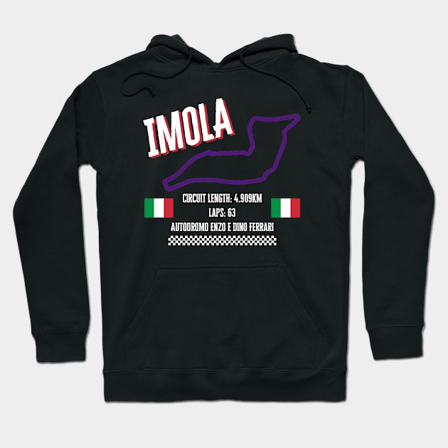 IMOLA, emilia romagna grand prix, ITALIAN GP, Autodromo Enzo e Dino Ferrari Hoodie by Pattyld